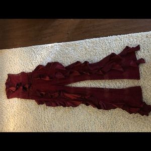 Maroon lace Jumpsuit